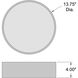 Como LED 13.75 inch Satin and White Flush Mount Ceiling Light