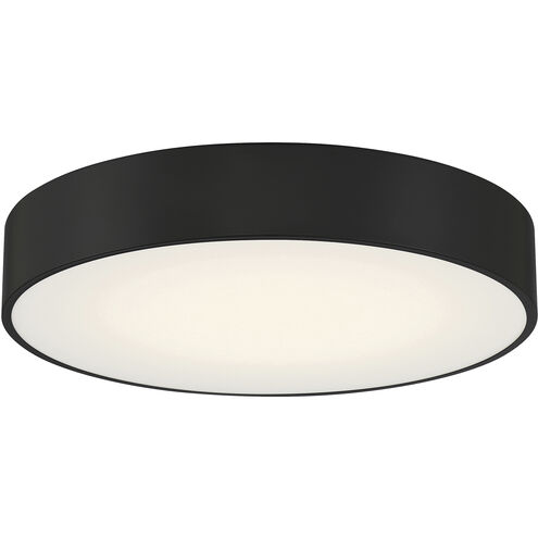 Como LED 17.75 inch Black and White Flush Mount Ceiling Light