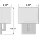 Mid Town LED 8 inch Brushed Steel Wall Sconce Wall Light