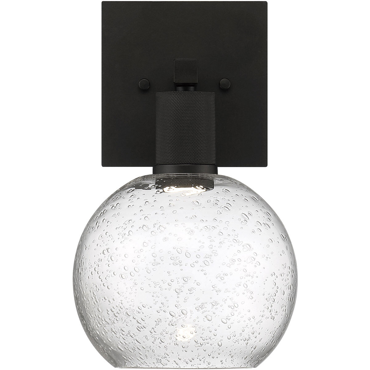Port Nine LED 8 inch Matte Black Wall Sconce Wall Light in Seeded