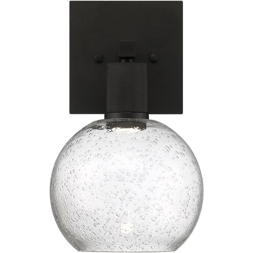 Port Nine LED 8 inch Matte Black Wall Sconce Wall Light in Seeded