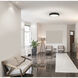 Como LED 13.75 inch Black and White Flush Mount Ceiling Light