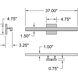 Cisco 37 inch Matte Black and White Vanity Wall Light in 3.25" D x 37" W x 4.75" H