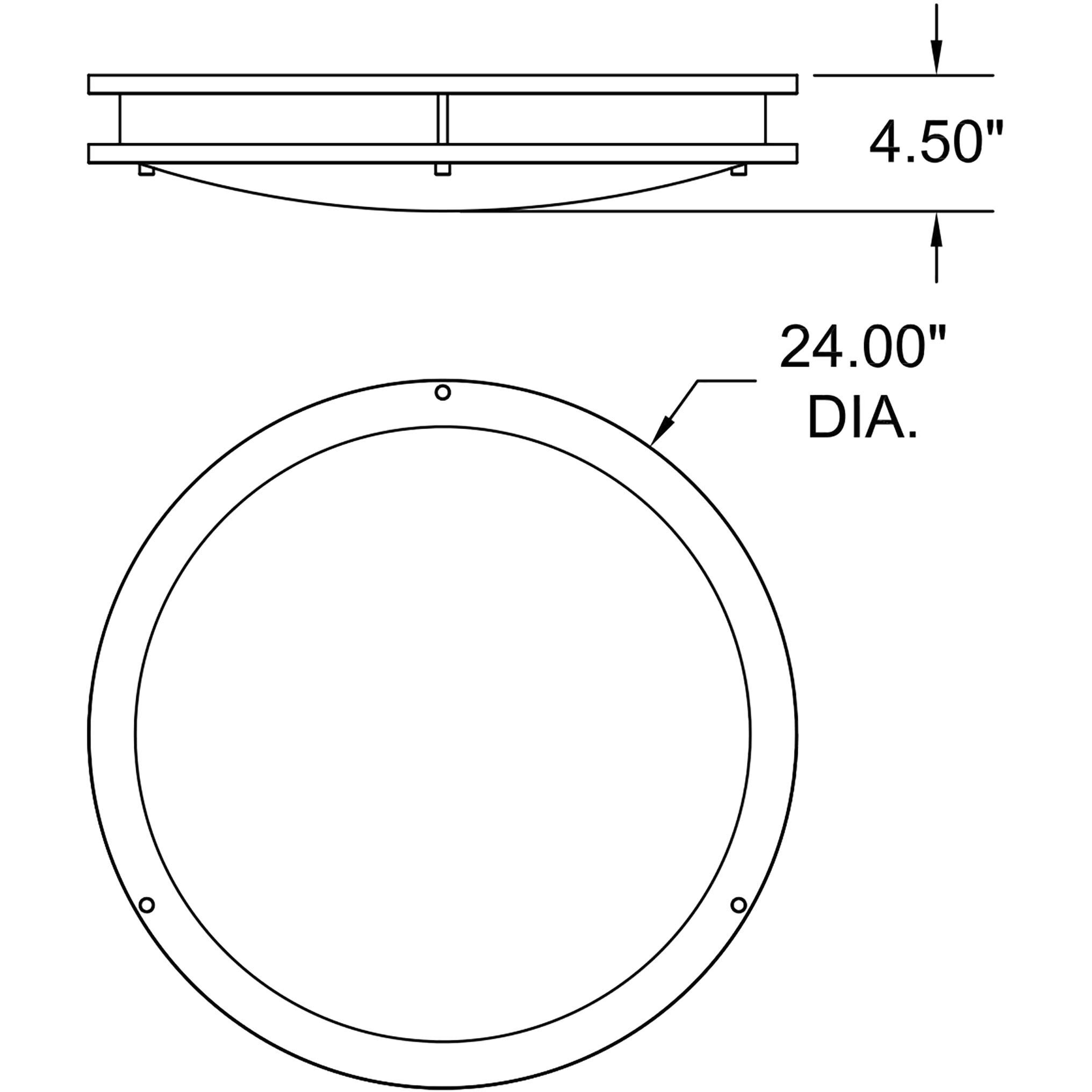 Solero III LED 24 inch Brushed Steel Flush Mount Ceiling Light