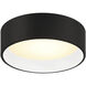 Cody LED 13 inch Matte Black and White Flush Mount Ceiling Light