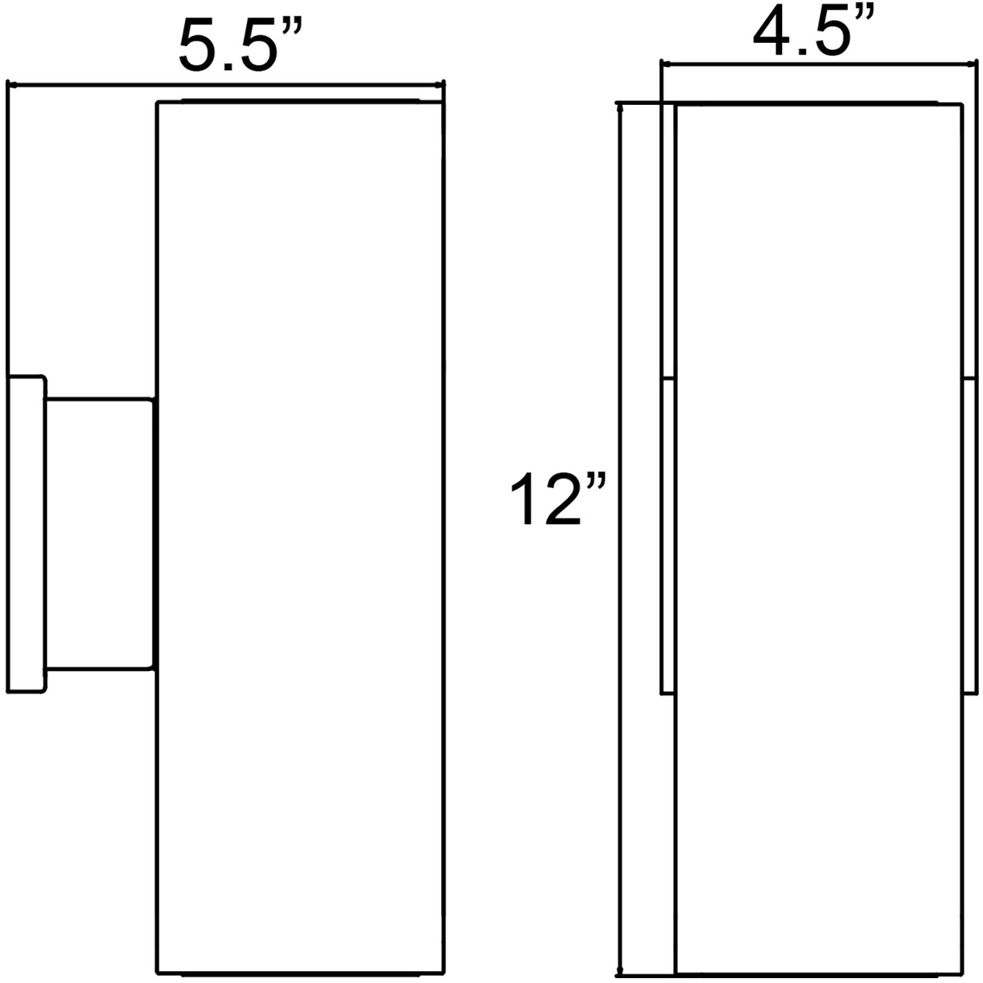 Bayside LED 12 inch Bronze Outdoor Wall Sconce