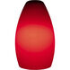 Inari Silk Glass 6 inch Pendant Glass Shade in Red