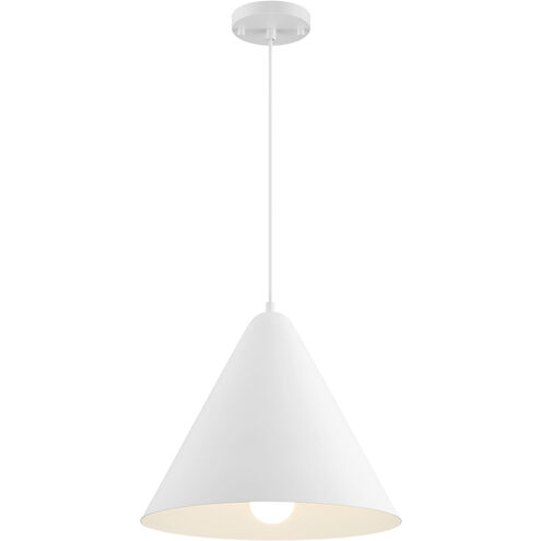 Ford 1 Light 9.5 inch Matte White Pendant Ceiling Light