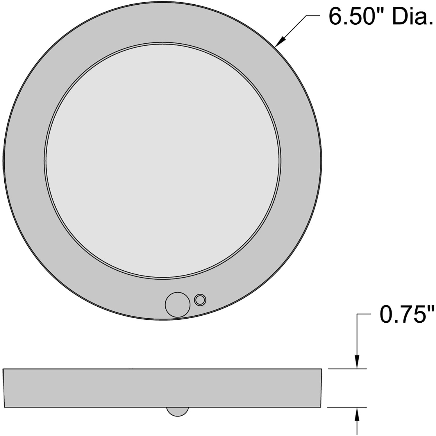 ModPLUS LED 6.5 inch White Flush Mount Ceiling Light