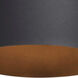 Liberty LED 12 inch Matte Black Outer and Matte Gold Inner Pendant Ceiling Light