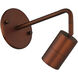 Cafe LED 3 inch Bronze Wall Sconce / Flush Mount Wall Light