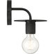 Central 1 Light 6 inch Black Wall Sconce Wall Light