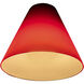 Inari Silk Glass 7 inch Pendant Glass Shade in Red