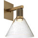 Port Nine Wall Sconce Wall Light in Seeded, Antique Brushed Brass