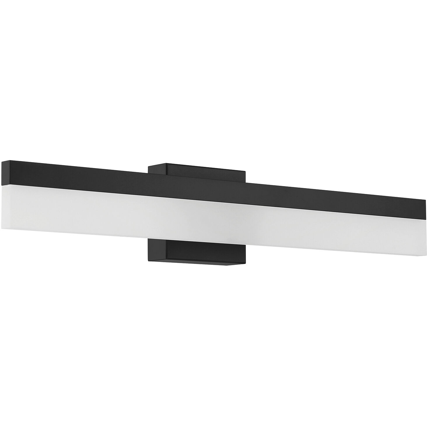 Loft LED 24 inch Matte Black and Frosted Bath Vanity Wall Light