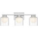 Chloe 20.5 inch Chrome Vanity/Bath Bar Wall Light