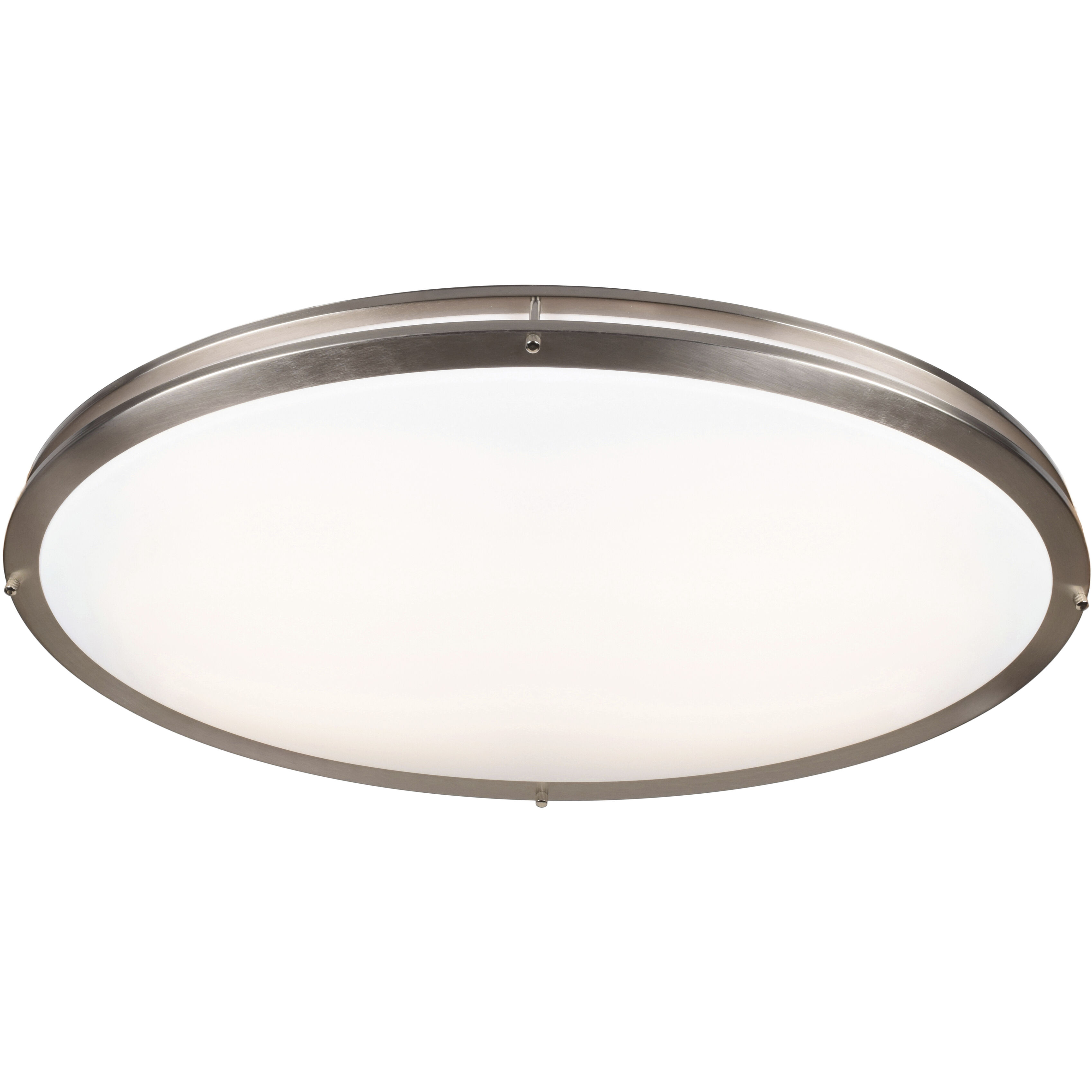 Solero Oval LED 18.25 inch Brushed Steel Flush Mount Ceiling Light