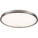 Solero Oval LED 18.25 inch Brushed Steel Flush Mount Ceiling Light