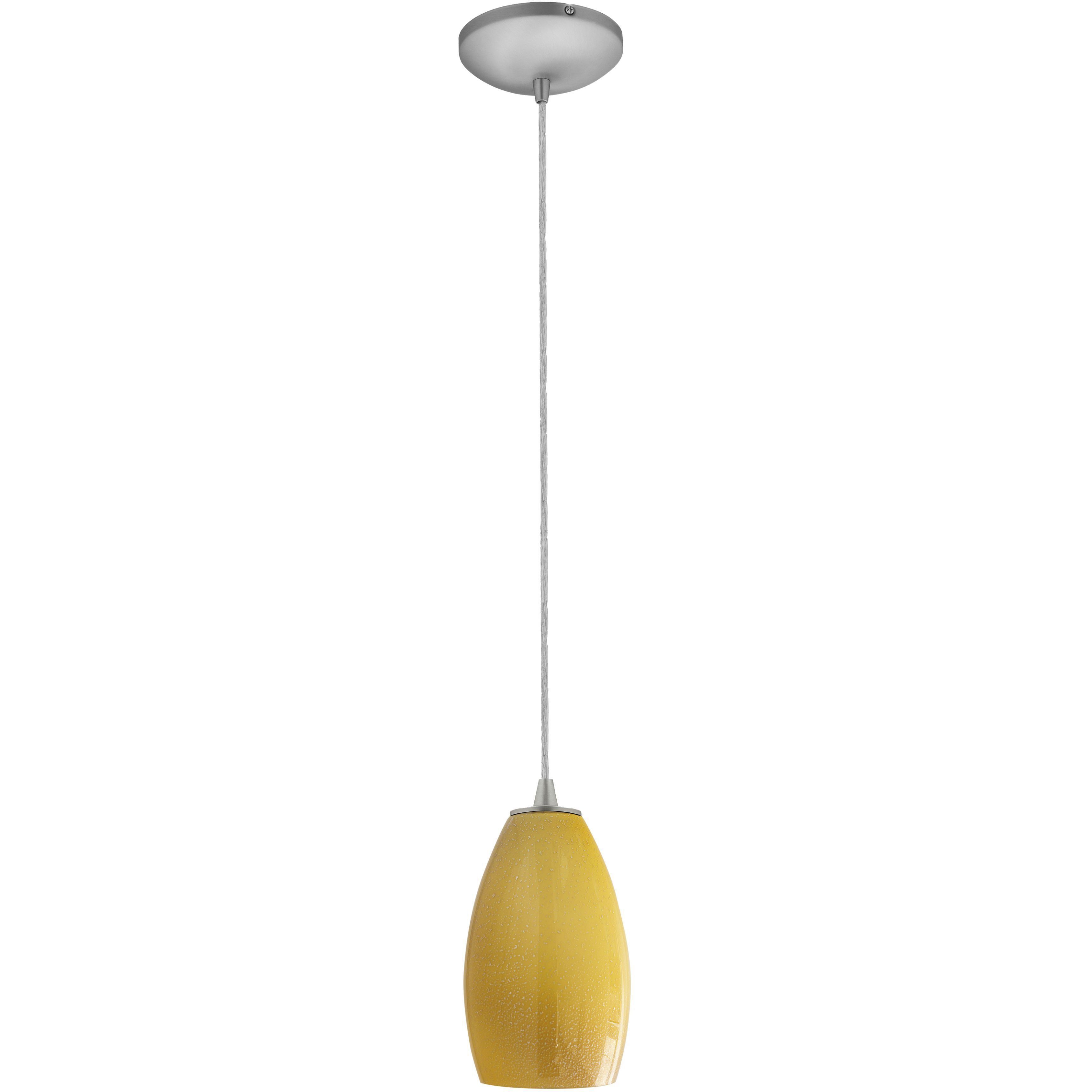 Champagne 1 Light 5 inch Brushed Steel Pendant Ceiling Light in Maya