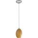 Brandy FireBird LED 6 inch Brushed Steel Pendant Ceiling Light in Amber Firebird