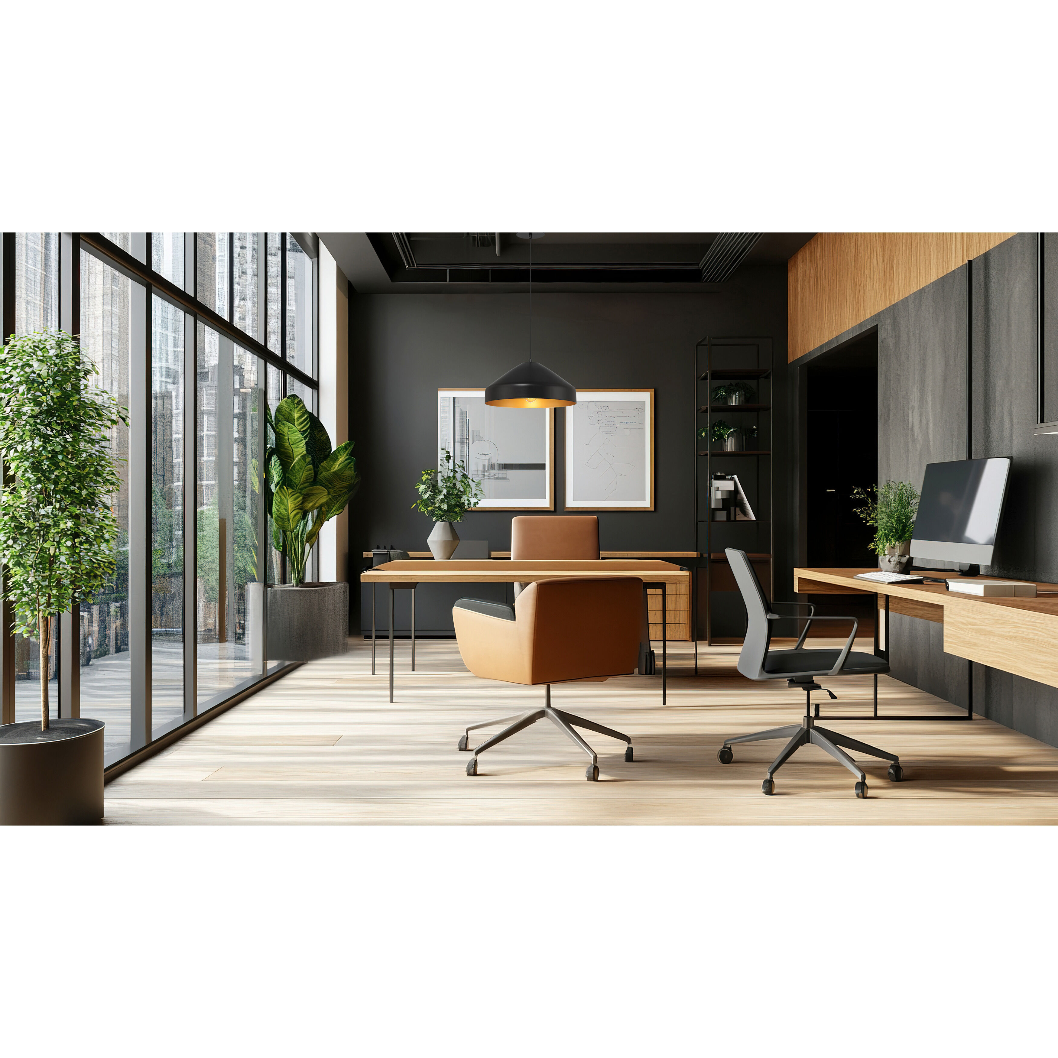 Prism LED 8 inch Matte Black Pendant Ceiling Light