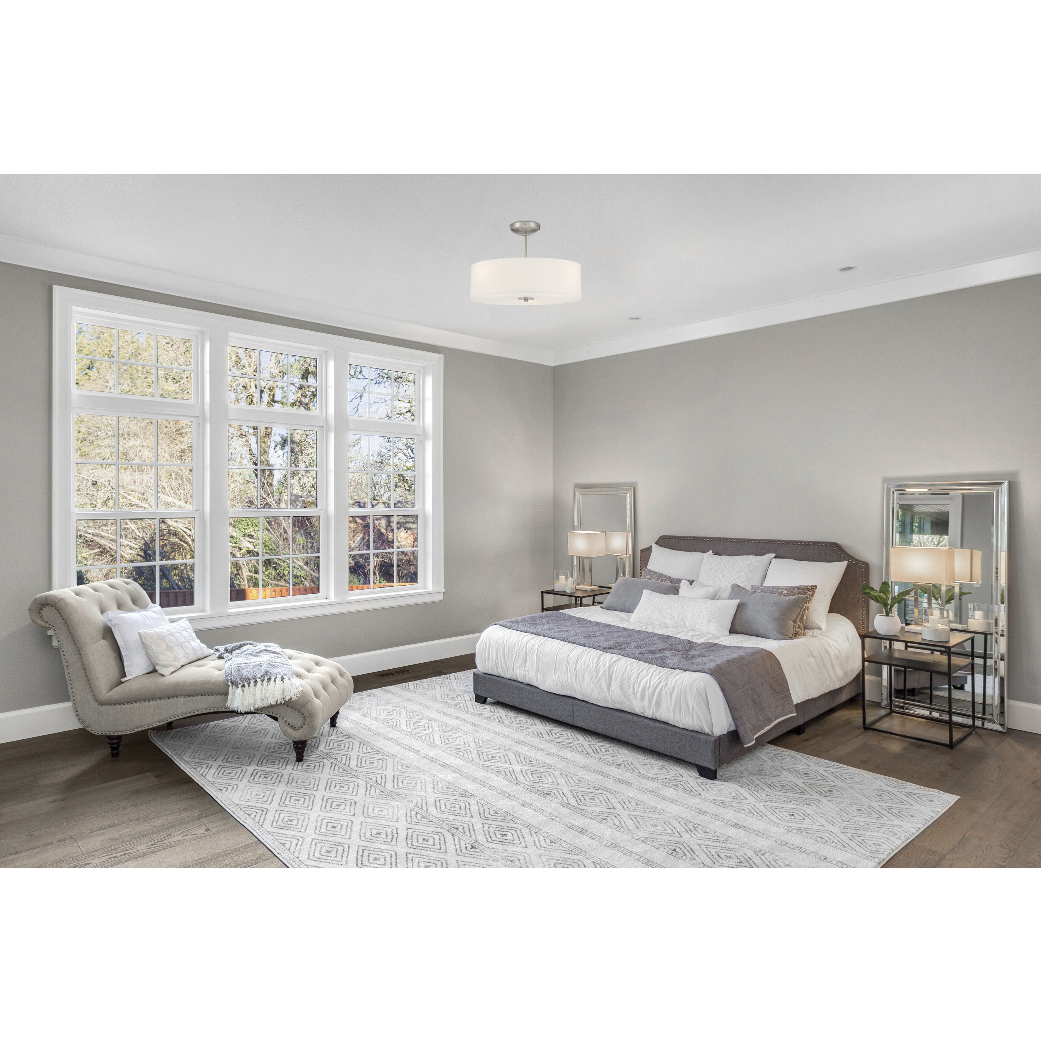 Mid Town LED 24 inch Brushed Steel Pendant Ceiling Light