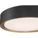 Malaga LED 15.75 inch Matte Black and White Flush Mount Ceiling Light