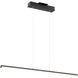 Float LED 48 inch Matte Black Pendant Ceiling Light 
