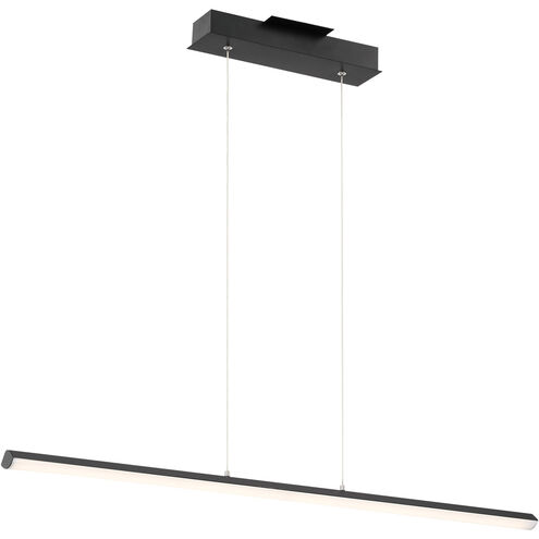 Float LED 48 inch Matte Black Pendant Ceiling Light