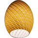 FireBird Glass 6 inch Pendant Glass Shade in Amber Firebird