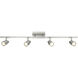Lincoln 4 Light 120 Brushed Steel Track Ceiling Light