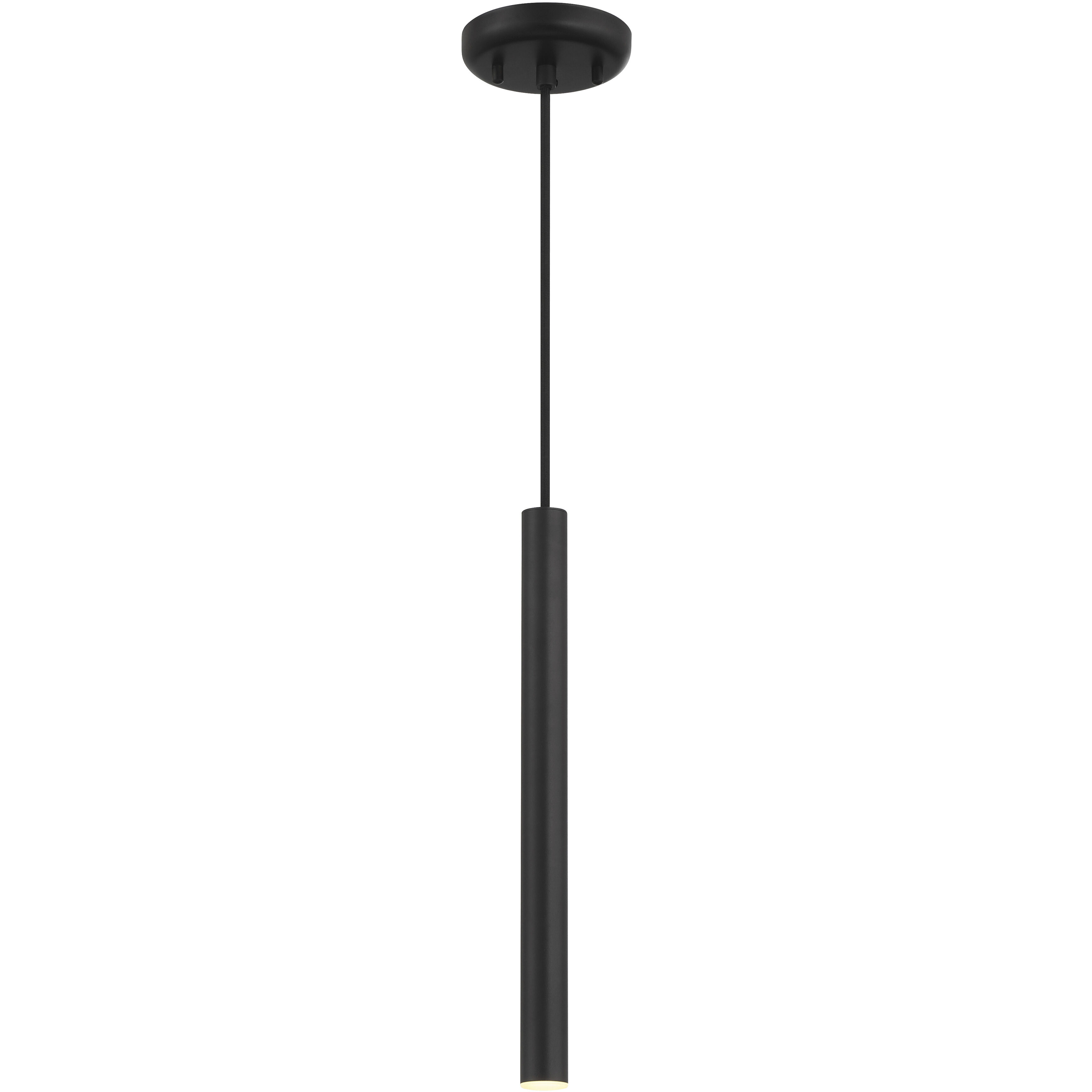Pipeline 1 Light 1.25 inch Matte Black Pendant Ceiling Light