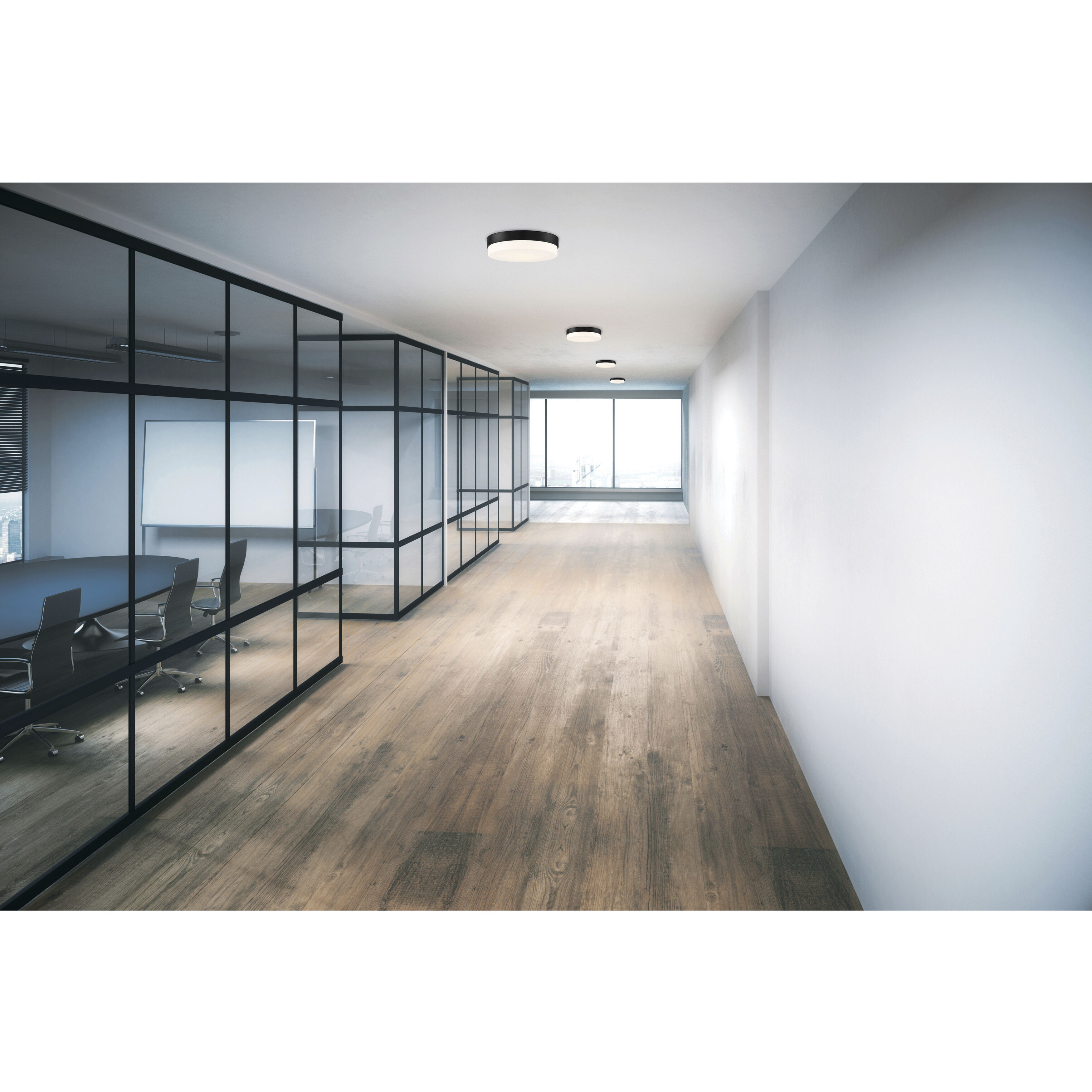 Roma LED 11 inch Matte Black Flush Mount Ceiling Light