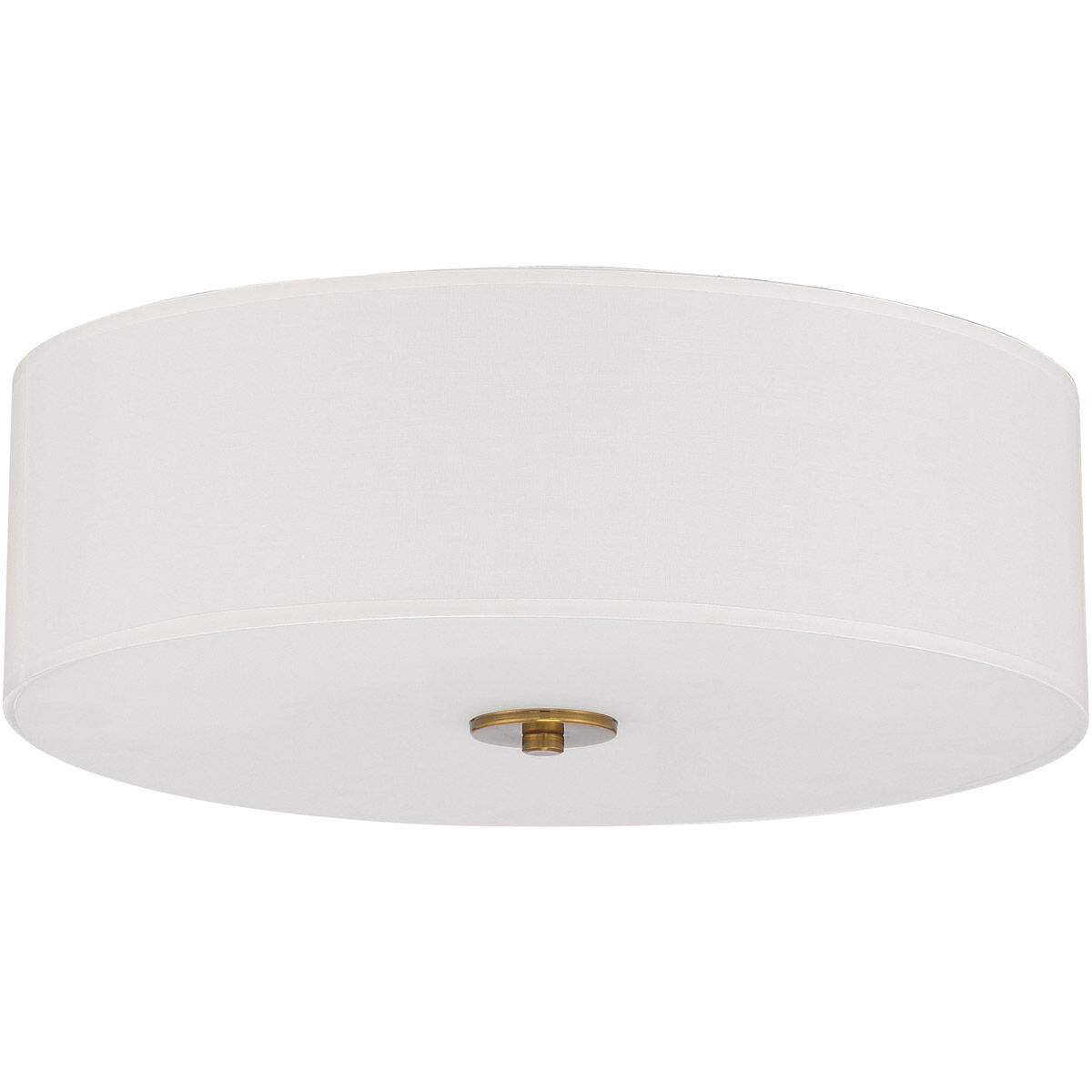 Mid Town LED 18 inch Antique Brushed Brass Flush Mount Ceiling Light