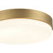 Roma Minimus 7 inch Antique Brushed Brass Flush Mount Ceiling Light