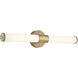 Retreat 1 Light 24 inch Antique Brushed Brass Bath Vanity Wall Light in Opal, Medium