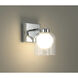 Chloe 4.75 inch Chrome Wall Sconce Wall Light
