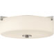 Rachel 2 Light 15 inch Brushed Steel Flush Mount Ceiling Light