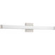 Maxx 36 inch Brushed Steel Vanity/Bath Bar Wall Light