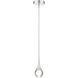 Georgia LED 4 inch Chrome and Crystal Clear Pendant Ceiling Light