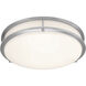 Solero II 14 inch Brushed Steel Flush Mount Ceiling Light