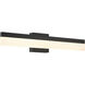 Loft LED 24 inch Matte Black and Frosted Bath Vanity Wall Light
