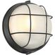 Nauticus Round Dual Mount 1 Light 7 inch Black Outdoor Wall Sconce in Replaceable LED