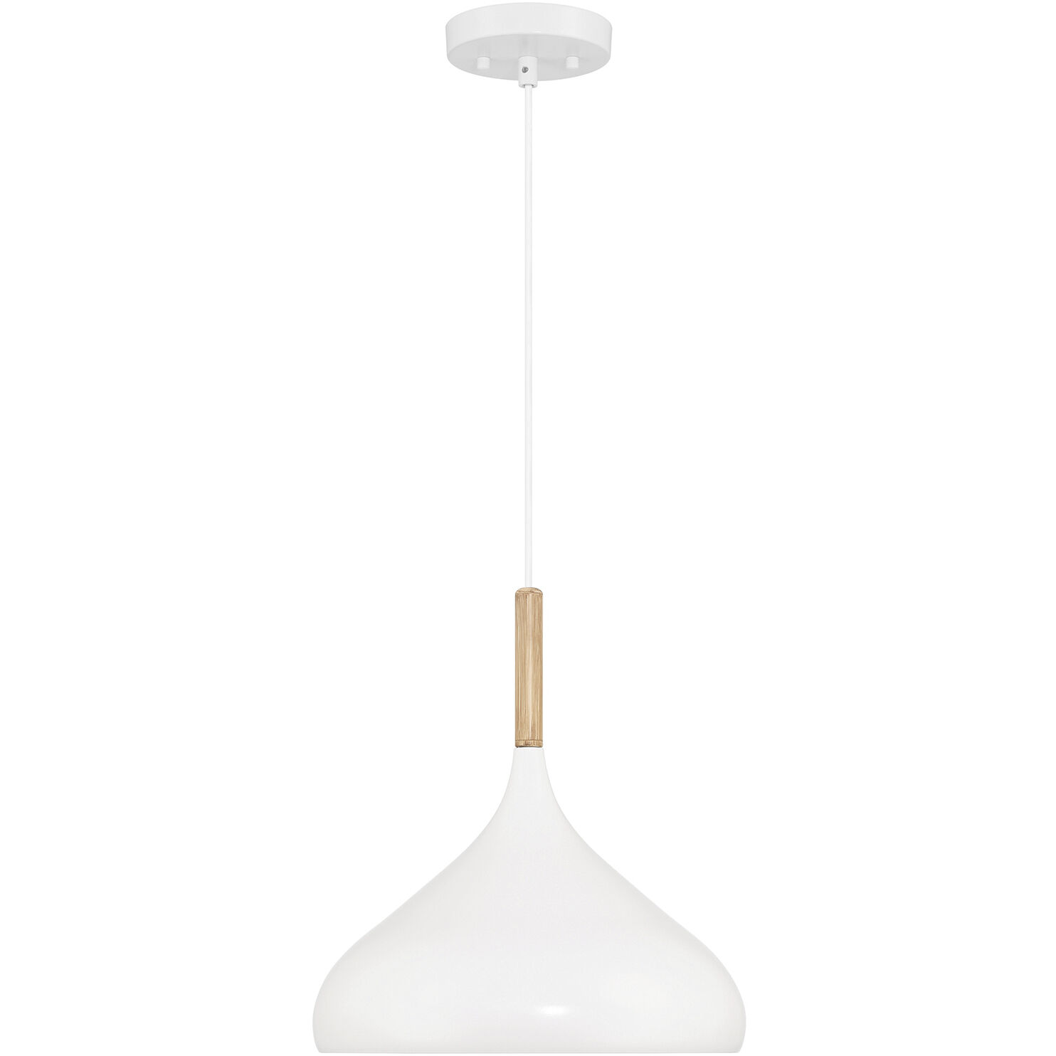 Olivia LED 13 inch White and Natural Pendant Ceiling Light