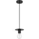 Central 1 Light 6 inch Black Pendant Ceiling Light