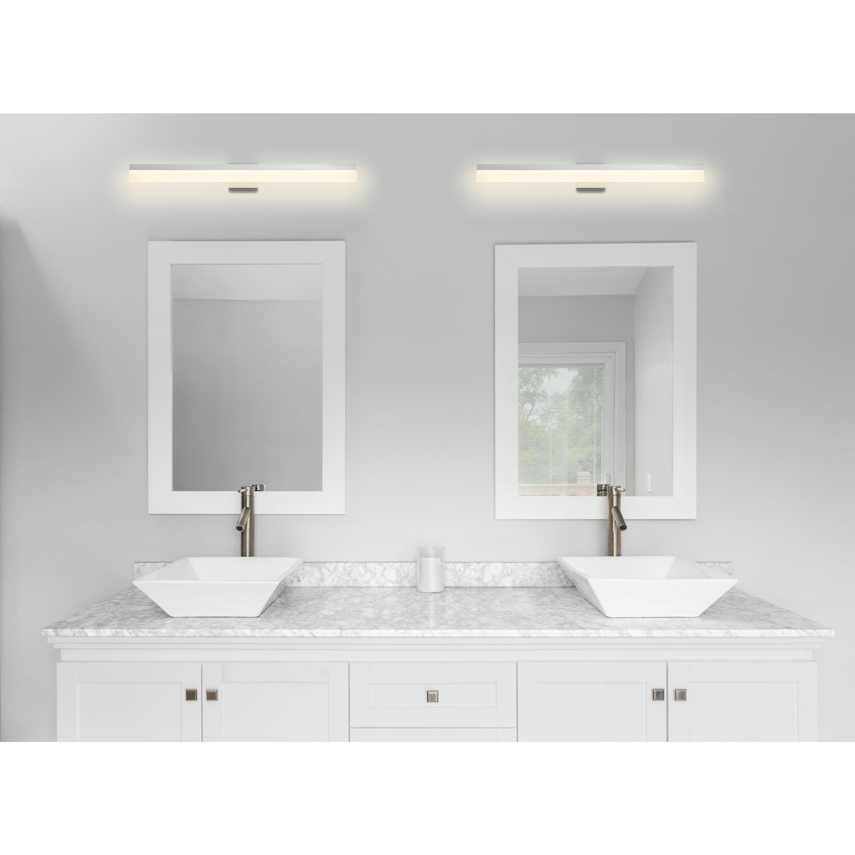 Loft LED 24 inch Chrome and Frosted Bath Vanity Wall Light