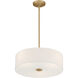 Mid Town LED 18 inch Antique Brushed Brass Pendant / Semi-Flush Ceiling Light