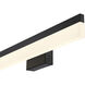 Loft LED 36 inch Matte Black and Frosted Bath Vanity Wall Light