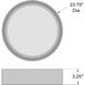 Malaga LED 23.75 inch Matte Black and White Flush Mount Ceiling Light