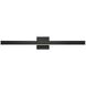 Cisco 24 inch Matte Black and White Vanity Wall Light in 3.25" D x 24" W x 4.75" H